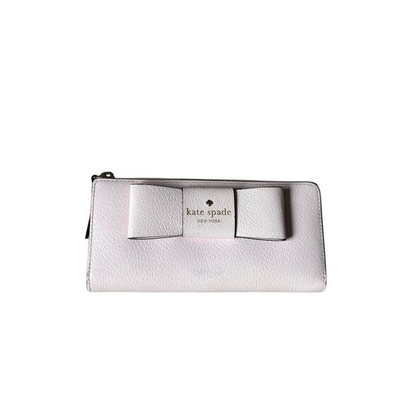 Kate Spade Robinson Street Nisha Warm Vellum Pink Wallet Bow - Picture 1 of 15